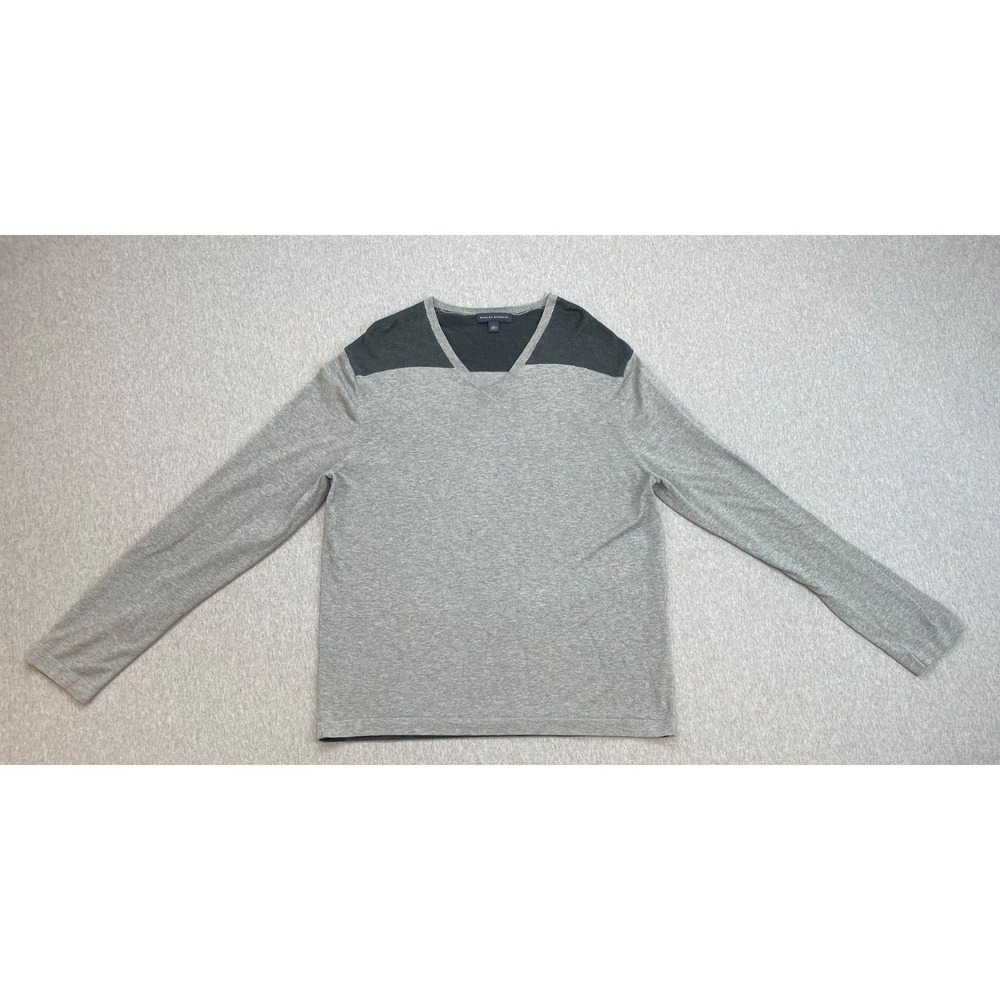 Banana Republic Sweater Mens Large Silk Blend Stretch V-Neck Tight Knit